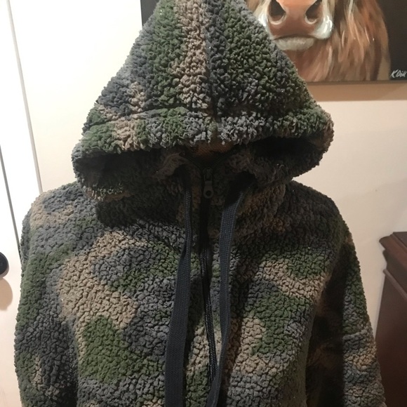 🍃aerie Sherpa Hooded Full Zip Jacket - Picture 14 of 15